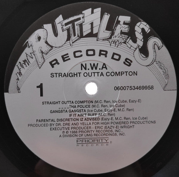 N.W.A* : Straight Outta Compton (LP, Album, RE, RP, MPO)