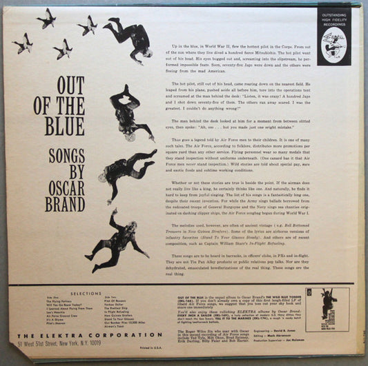 Oscar Brand : Out Of The Blue / More Air Force Songs (LP, Album, RE)