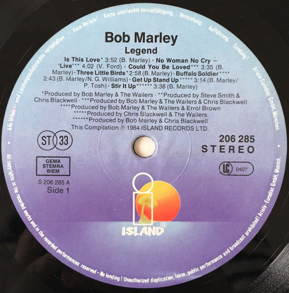 Bob Marley & The Wailers : Legend - The Best Of Bob Marley And The Wailers (LP, Comp, RE)