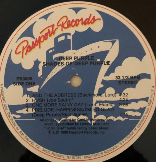 Deep Purple : Shades Of Deep Purple (LP, Album, RE)