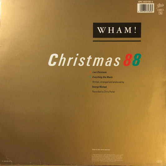 Wham! : Last Christmas (Christmas 88) (12")