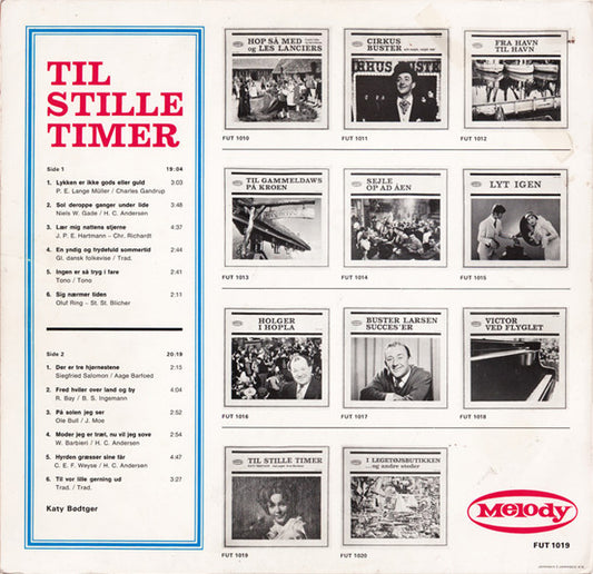 Katy Bødtger : Til Stille Timer (LP, Comp)