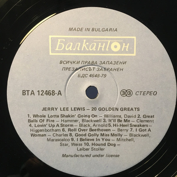 Jerry Lee Lewis : The Collection: 20 Rock'n'Roll Greats (LP, Comp, Lig)