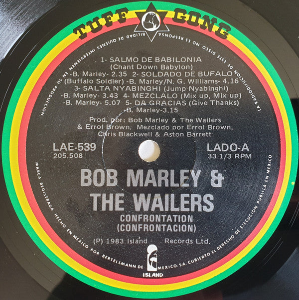 Bob Marley & The Wailers : Confrontation = Confrontación (LP, Album, Gat)