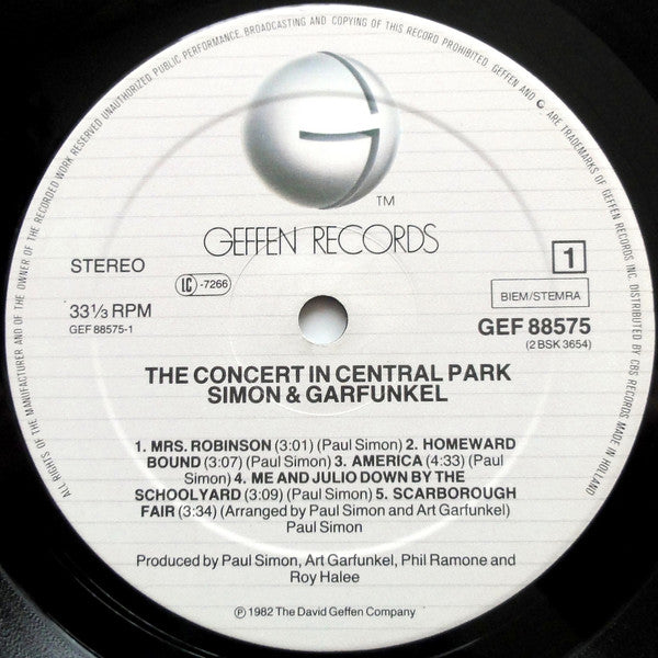 Simon And Garfunkel* : The Concert In Central Park (2xLP, Album, Gat)