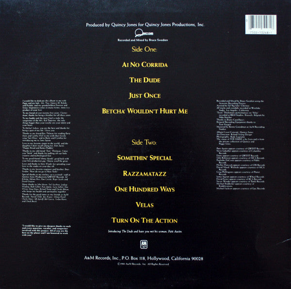 Quincy Jones : The Dude (LP, Album, RE)