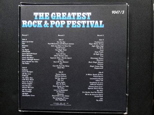 Various : The Greatest Rock & Pop Festival (3xLP, Comp, Box)