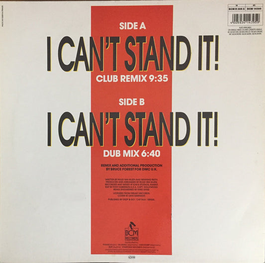 Twenty 4 Seven Featuring Captain Hollywood : I Can't Stand It! (The Remix) (12")