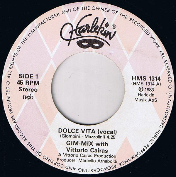 Gim-Mix With Vittorio Caira : Dolce Vita (7", Lar)