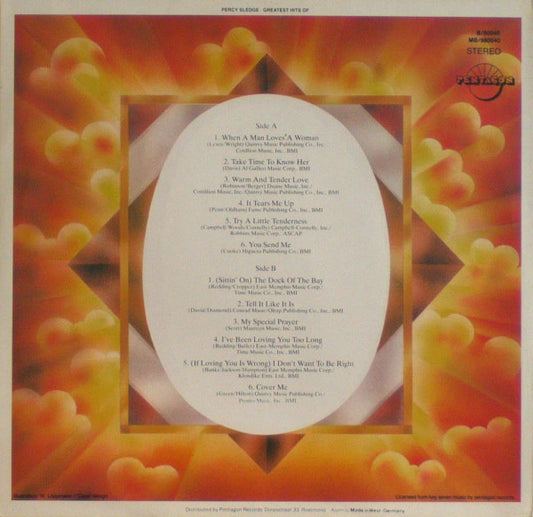 Percy Sledge : Greatest Hits Of Percy Sledge (LP, Comp)