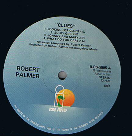 Robert Palmer : Clues (LP, Album)