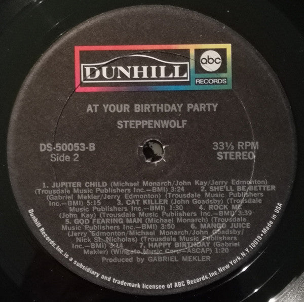 Steppenwolf : At Your Birthday Party (LP, Album, RE, Gat)