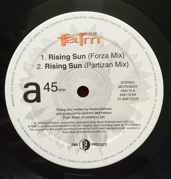 The Farm : Rising Sun (12", Single)
