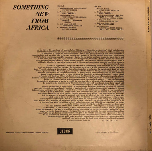 Various : Something New From Africa (LP, Comp, RE)