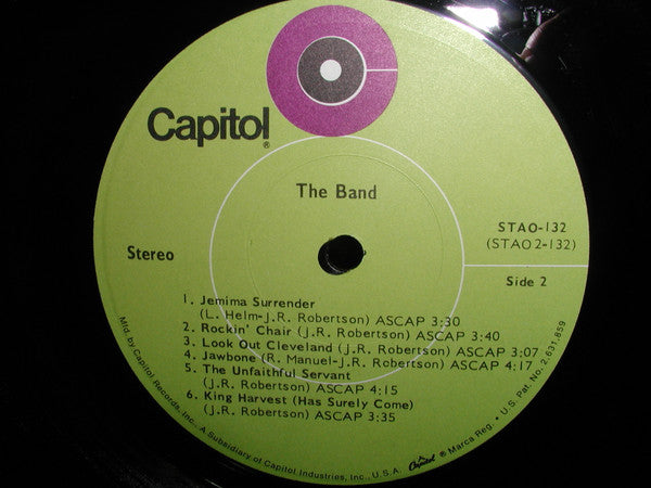 The Band : The Band (LP, Album, RL)