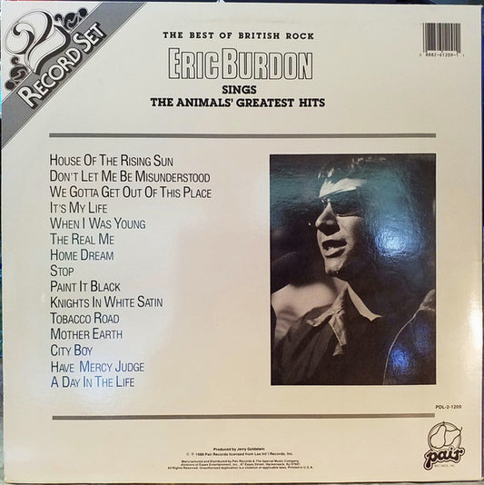 Eric Burdon - Eric Burdon Sings The Animals' Greatest Hits (2xLP) (Very Good Plus (VG+)) - Skanderborg Vinyl