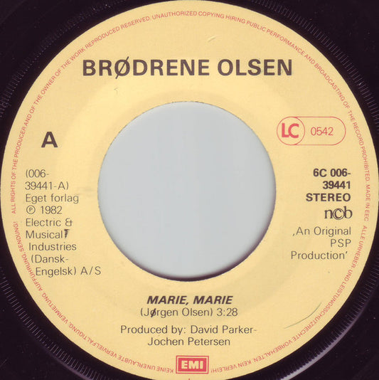 Brdr. Olsen : Marie, Marie (7", Single)