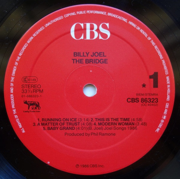 Billy Joel : The Bridge (LP, Album)
