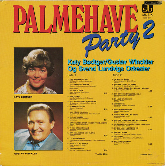 Katy Bødtger, Gustav Winckler Og Svend Lundvigs Orkester : Palmehave Party 2 (LP, Album)