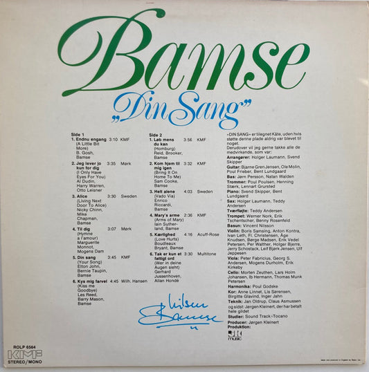 Bamse* : Din Sang (LP, Album, Red)