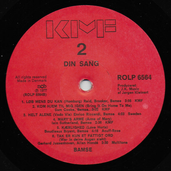 Bamse* : Din Sang (LP, Album, Red)
