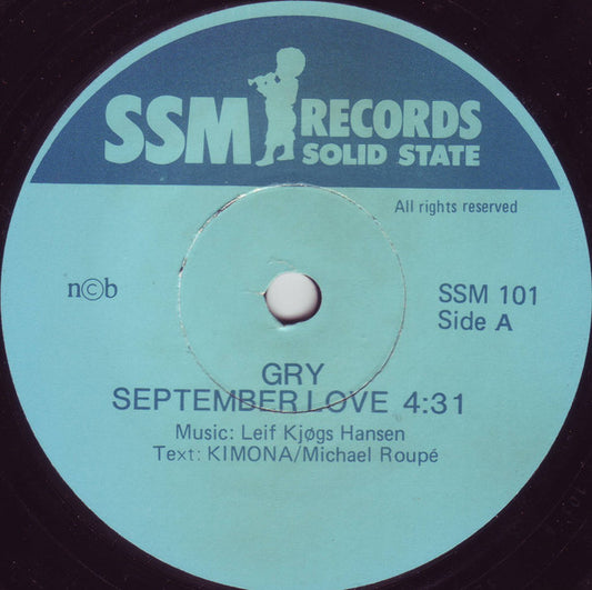 Gry - September Love (7") (Very Good Plus (VG+)) - Skanderborg Vinyl