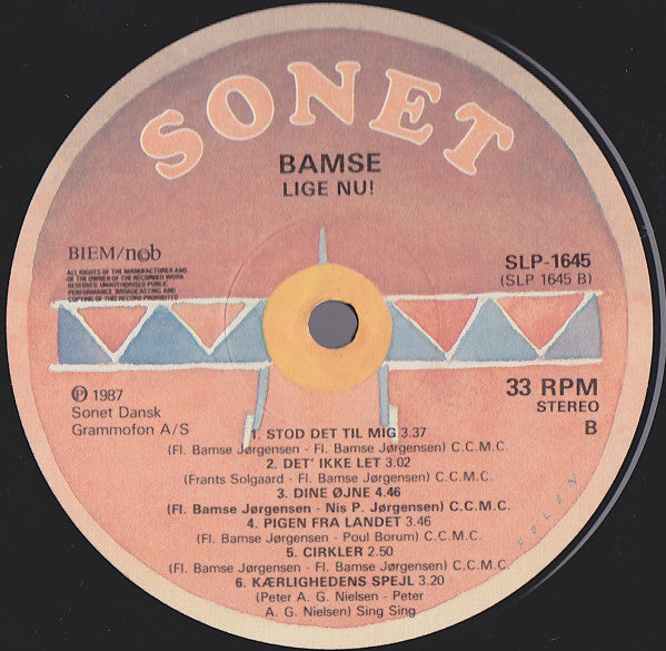 Flemming "Bamse" Jørgensen : Lige Nu! (LP, Album)