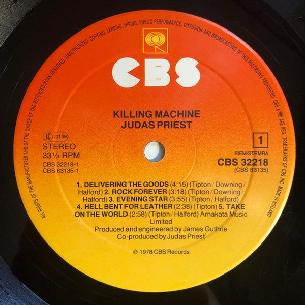 Judas Priest : Killing Machine (LP, Album, RE)