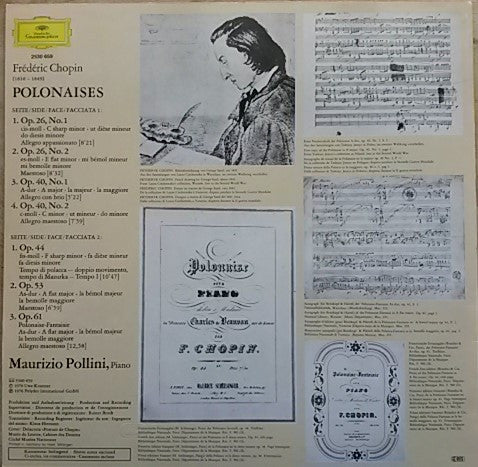 Frédéric Chopin - Maurizio Pollini - Polonaises (LP) (Very Good Plus (VG+)) - Skanderborg Vinyl
