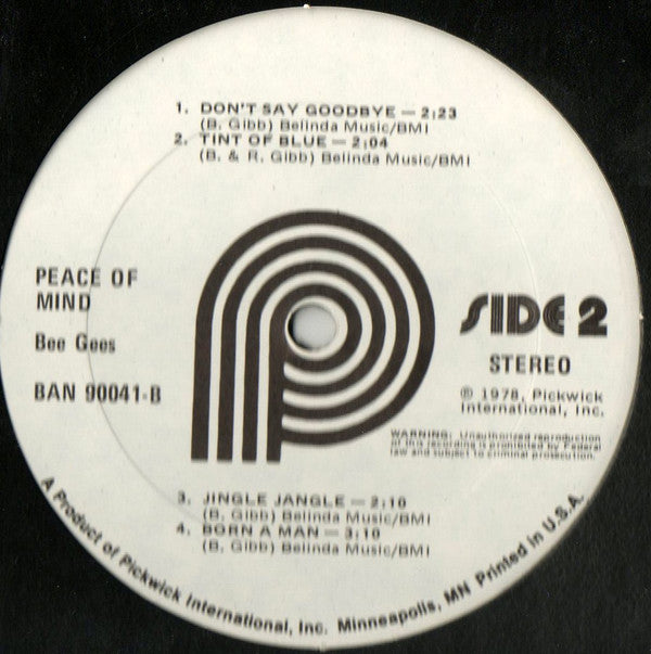 Bee Gees : Peace Of Mind (LP, Comp)