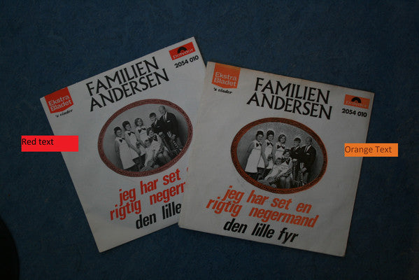 Familien Andersen : Jeg Har Set En Rigtig Negermand (7", Single)