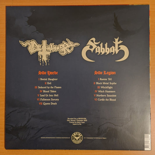 Sabbat / Deathhammer : Army Of Death (LP, Album, Ltd)