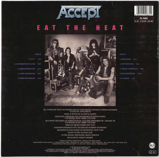 Accept - Eat The Heat (LP) (Very Good Plus (VG+)) - Skanderborg Vinyl