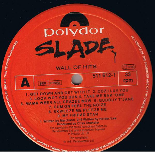 Slade : Wall Of Hits (LP, Comp)
