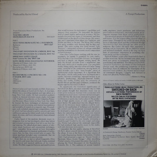 Walter Carlos : Switched-On Bach II (LP, Album)