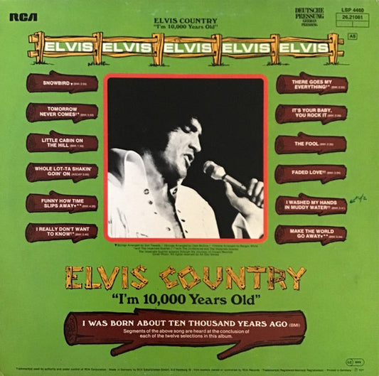 Elvis Presley - Elvis Country (I'm 10,000 Years Old) (LP) (Very Good Plus (VG+)) - Skanderborg Vinyl