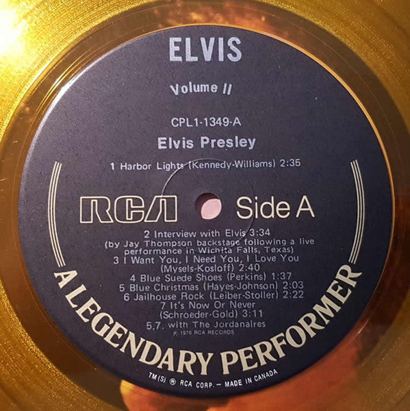 Elvis Presley : A Legendary Performer - Volume 2 (LP, Comp, Gol)