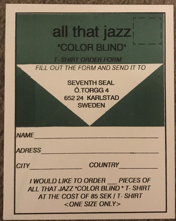 All That Jazz - Color Blind (LP) (Very Good Plus (VG+)) - Skanderborg Vinyl