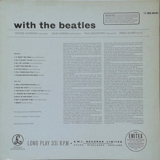 The Beatles - With The Beatles (LP) (Very Good Plus (VG+)) - Skanderborg Vinyl