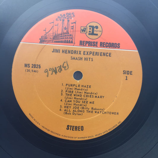 The Jimi Hendrix Experience : Smash Hits (LP, Comp, Pit)
