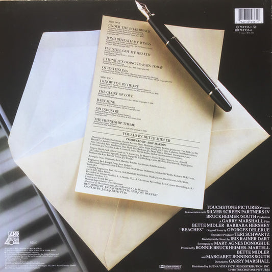 Bette Midler : Beaches (Original Soundtrack Recording) (LP, Album)