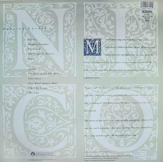 Nico (3) : Hanging Gardens (LP, Album)