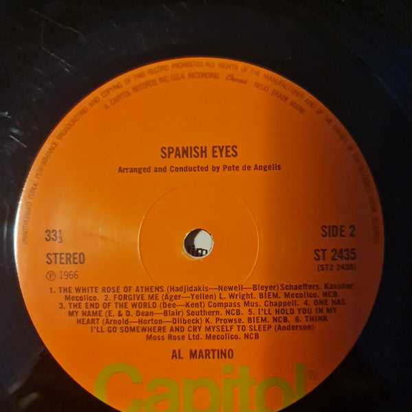 Al Martino : Spanish Eyes (LP, Album)