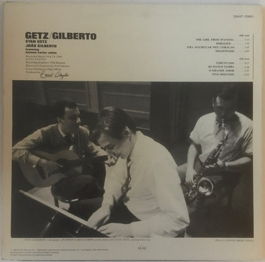 Stan Getz / João Gilberto Featuring Antonio Carlos Jobim : Getz / Gilberto (LP, Album, RE)