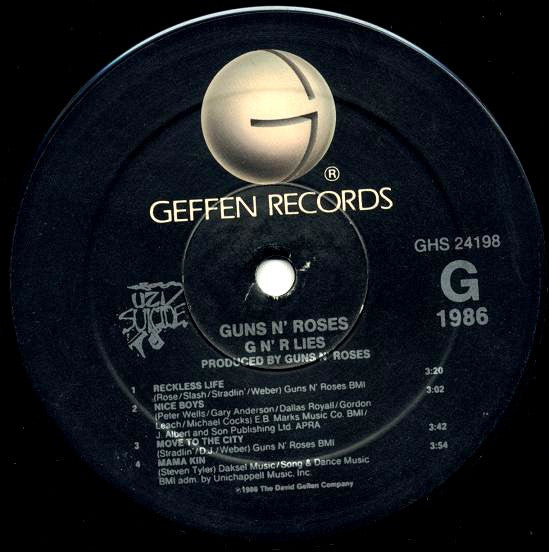 Guns N' Roses : G N' R Lies (LP, Album, RP)