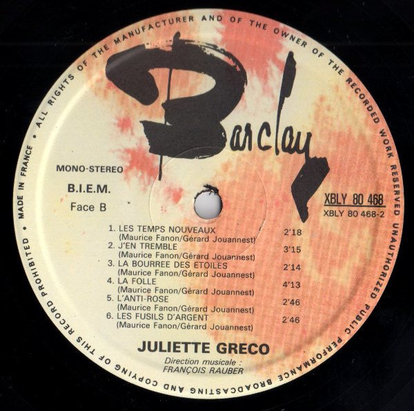 Juliette Gréco : Juliette Greco (LP, Album)