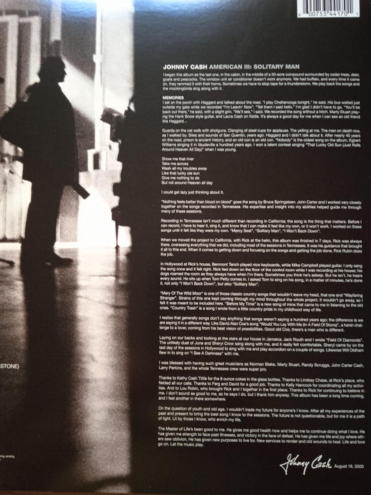 Johnny Cash : American III: Solitary Man (LP, Album, RE)