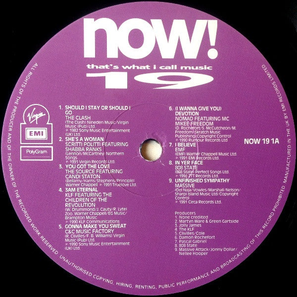 Various : Now That's What I Call Music! 19 (2xLP, Comp)