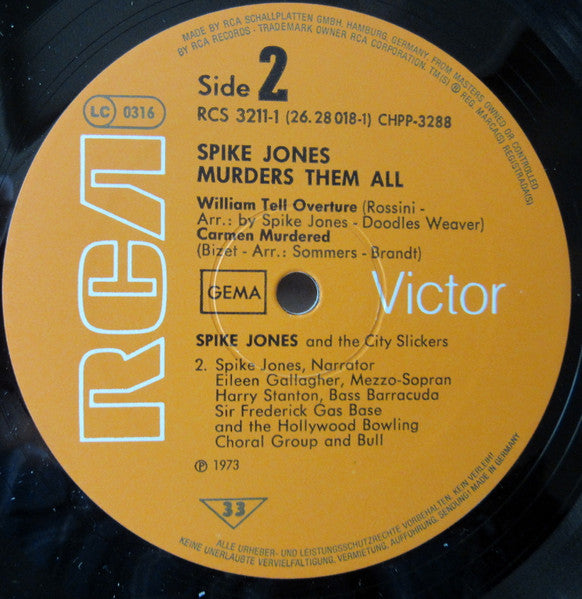 Spike Jones And His City Slickers : Spike Jones Murders Them All (2xLP, Comp, RP, Gat)