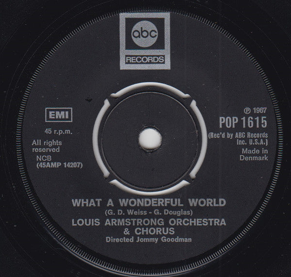 Louis Armstrong : What A Wonderful World / Cabaret (7", Single, RE)